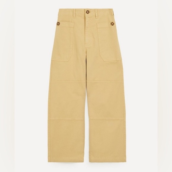FRAME Oversized Pocket Utility Trousers 16 Neutral Relaxed plus size high rise - Picture 1 of 15